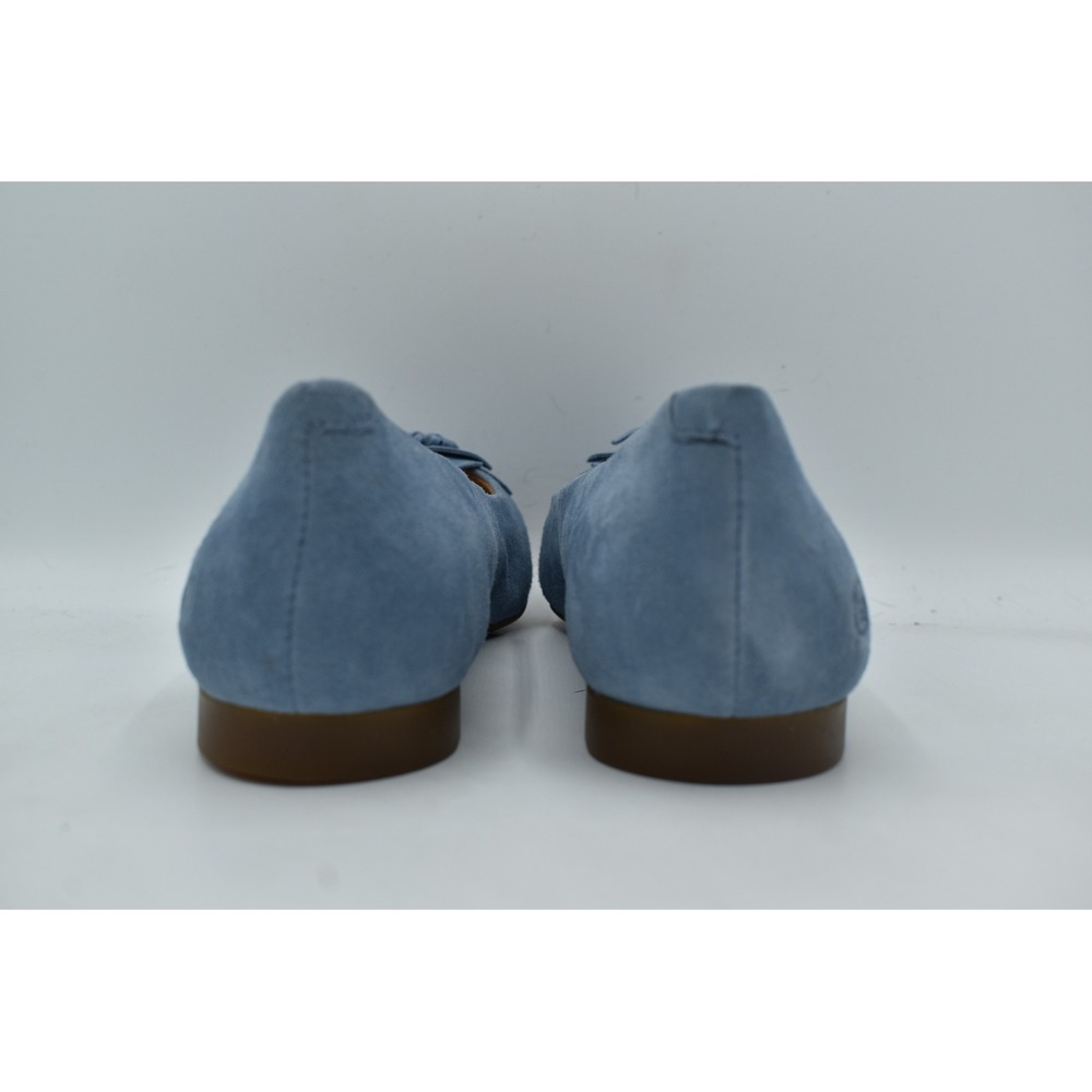 Born Women Size 7 Petula Light Blue Suede Floral Flower Ballet Flats Shoes - Picture 4 of 12